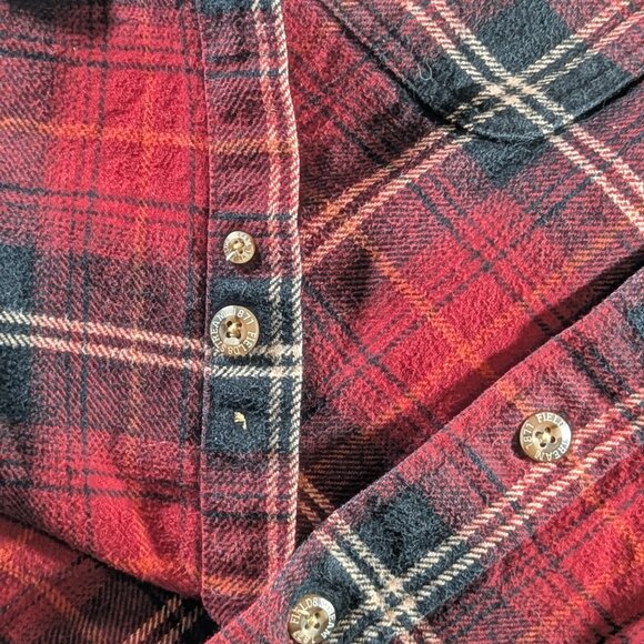 Field & Stream size M thick plaid flannel 100% cotton utility shirt for men - Picture 10 of 11